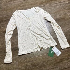Halara Henley Long Sleeve Athletic Top Women’s M NEW